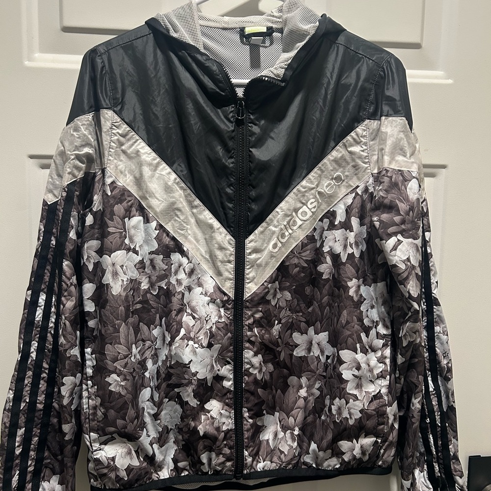 Adidas Women's Floral Windbreaker